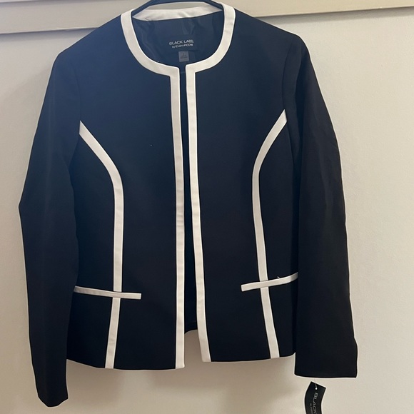 NWT Black Label Ladies Blazer with White Trim - Picture 2 of 5